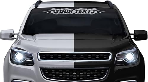 Miniatura 7 de Design #100 - Calcomanía de vinilo con texto personalizado con nombre de llama, para ventana trasera, para automóvil, camión, SUV, vehículo, barco,