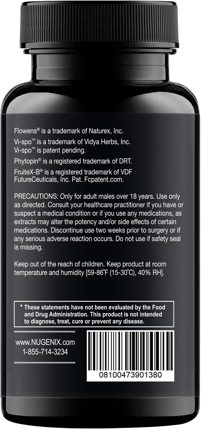 Nugenix Full Potency Prostate - Prostate Support Supplement for Men's Health, Clinical-Strength, Saw Palmetto, Increase Urinary Flow and Frequency, and Support Prostate Function, 60 Capsules