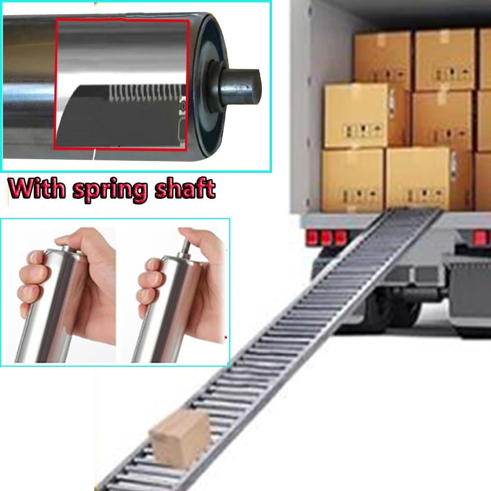 Rolki przenośnikowe ze stali nierdzewnej, 2 sztuki, 1" (25 mm) x 550 mm, zapasowe rolki do obróbki drewna i systemów przesyłowych magazynowych