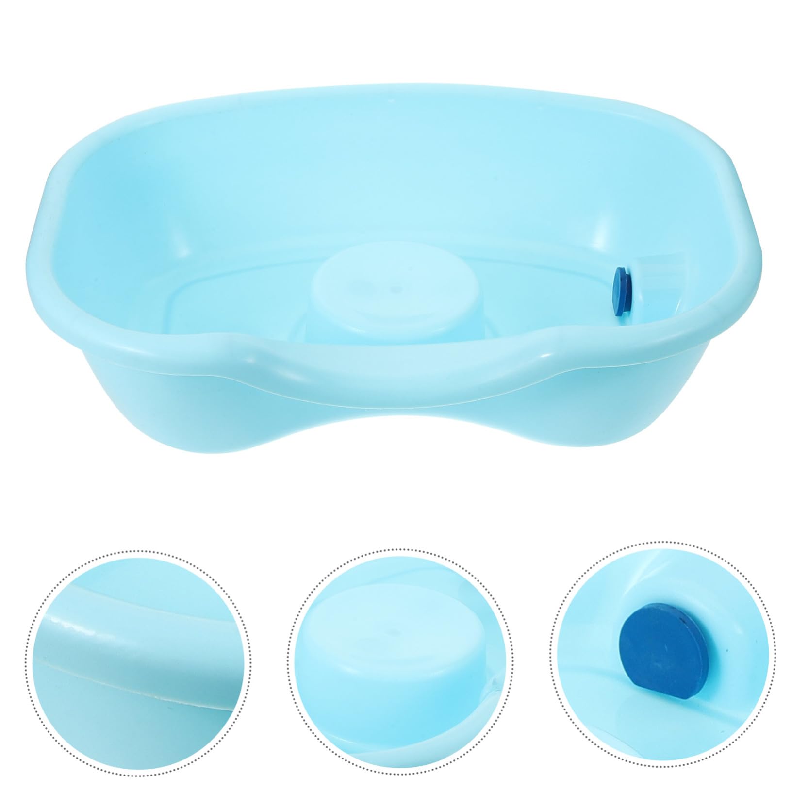 Bacinella Lavatesta in Plastica, Lavacapelli per Anziani | Lavare i Chioma da Sdraiati, Design Ergonomico, Adatta a Spalle e Collo, Uso Domestico