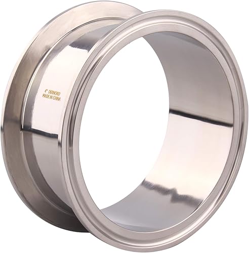 Miniatura 3 de DERNORD Tubo de carrete sanitario con extremos de abrazadera, tubo redondo sin costuras de acero inoxidable 304 con brida de virola de triple