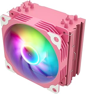 Vetroo V5 Pink CPU Air Cooler, 120mm 5 Heat Pipes Addressable RGB & PWM CPU Cooler 150w TDP Processor Cooler for Intel LGA 1700/1200/115X AMD AM4
