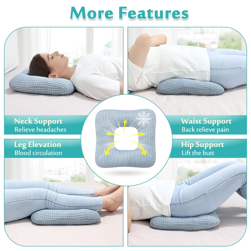 Cojines para dolor de cama para posición de glúteos, cojín de úlceras por presión, alivio de presión médica, almohada para dormir después de la cirugía, posicionador, cuña, giro hacia atrás