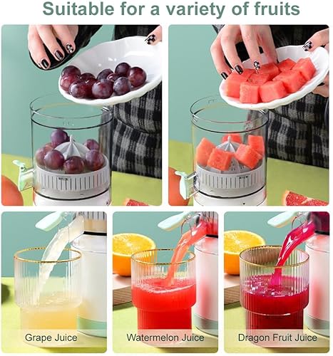 Miniatura 3 de Exprimidor eléctrico recargable, dispositivo de cocina portátil para hacer jugo de naranja, exprimir naranjas, limones, kiwi, pomelos y jugos
