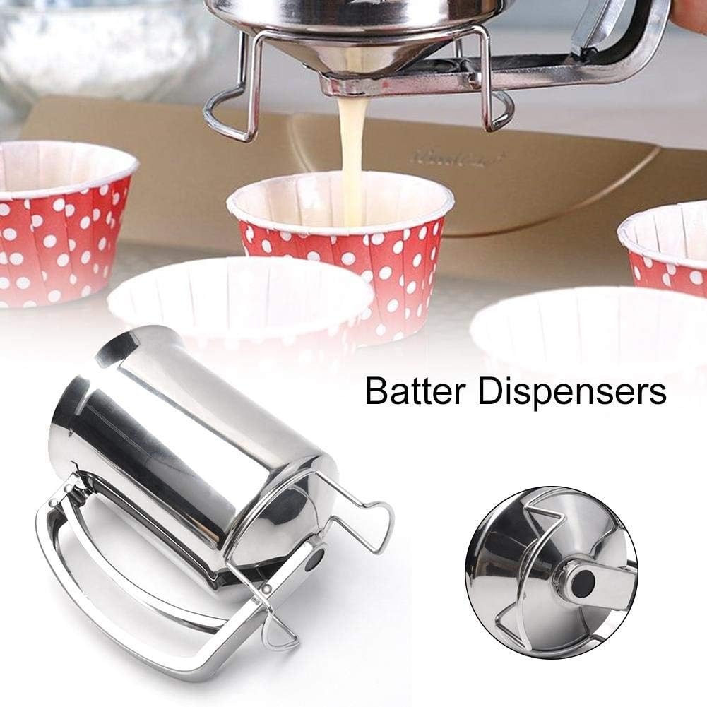 Dough Dispenser, Stainless Steel Dough Dispenser Cake Dough Scoop Cupcake Dough Funnel, Stirring The Dough Separator for Home Kitchens