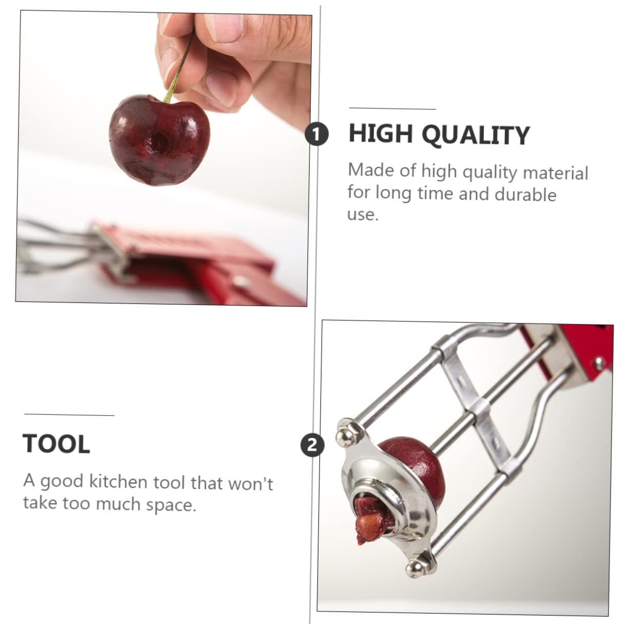 POPETPOP Kernhausentferner Apfel aus Edelstahl Manueller Obstentsteiner für Küche Einfacher Griff Leicht zu Reinigen Praktisches Design