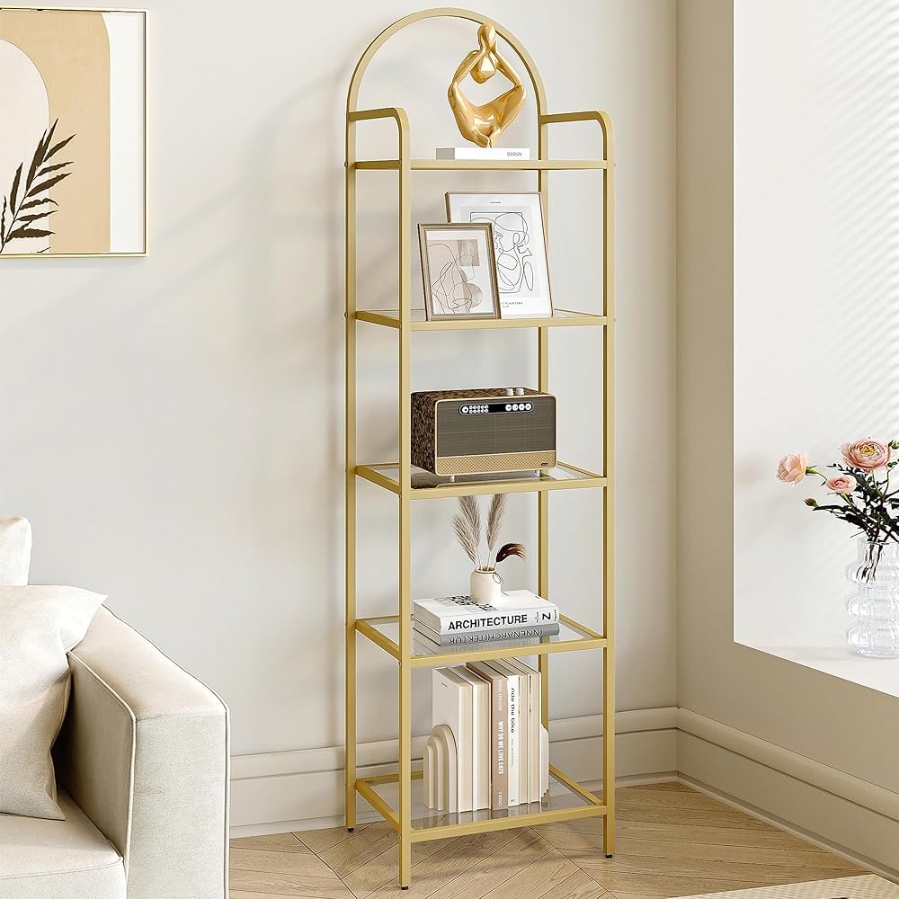 Costway Boekenkast, staand rek met 6 niveaus, 192 x 80 x 23 cm, kantoorrek, hout, archiefplank, opbergrek incl. bevestigingsmateriaal, ruimteverdeler voor woonkamer, slaapkamer, kantoor, zwart