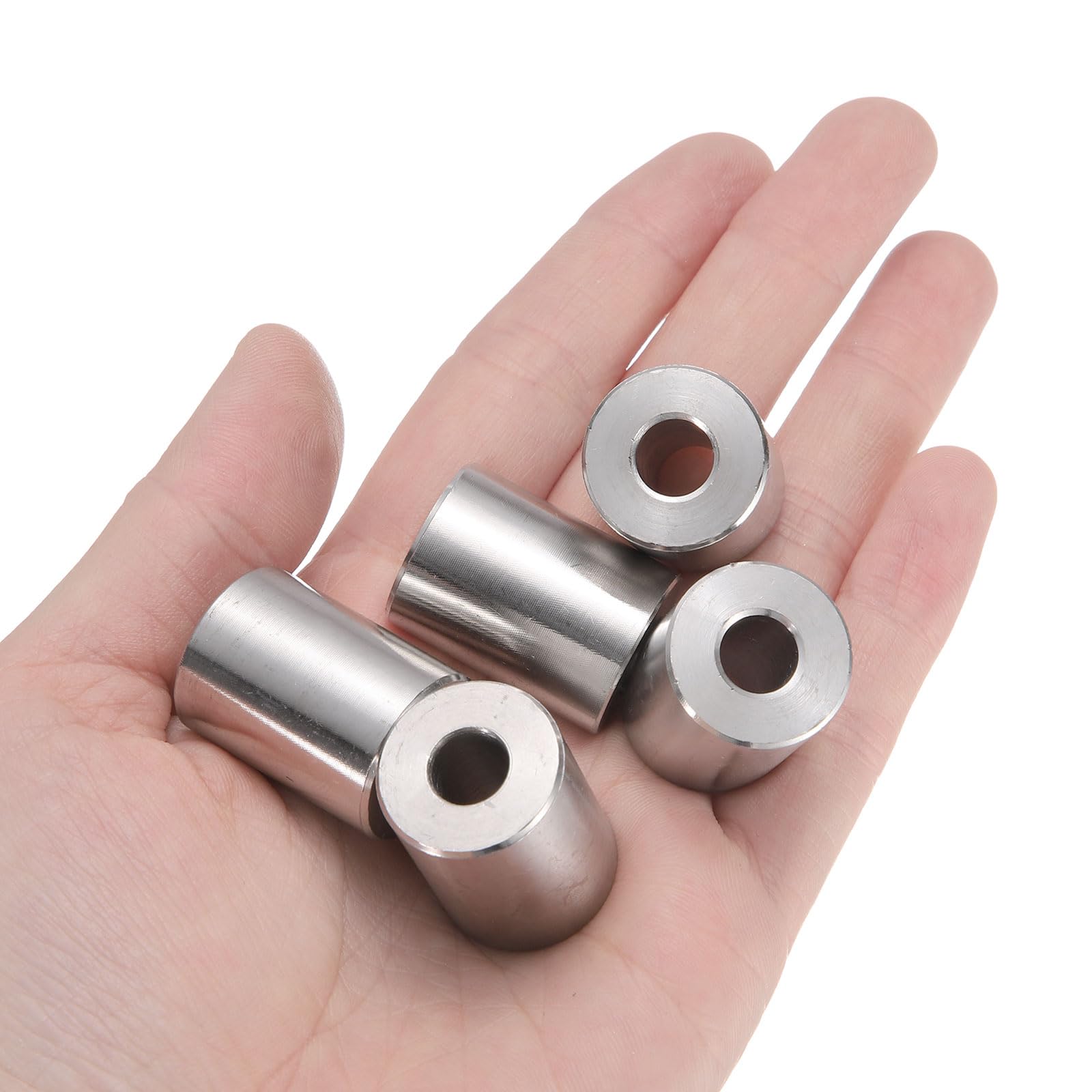 QUARKZMAN 10 Stück Edelstahl Abstandshalter 5/16" Bohrung x 3/4" AD x 1" Länge Schraube Buchse Glatte Oberfläche Rund Metall Distanzhülsen für M8 Schrauben Bolzen und Stangen