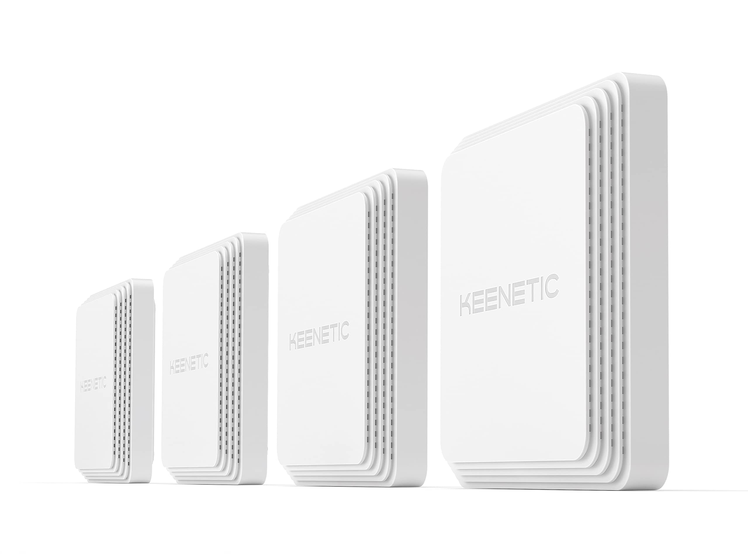 Keenetic Orbiter Pro 4-Pack AC1300 Mesh Wi-Fi 5 Router/Extender/Punto de acceso con 2 puertos Gigabit Smart Switch y Power Over Ethernet.