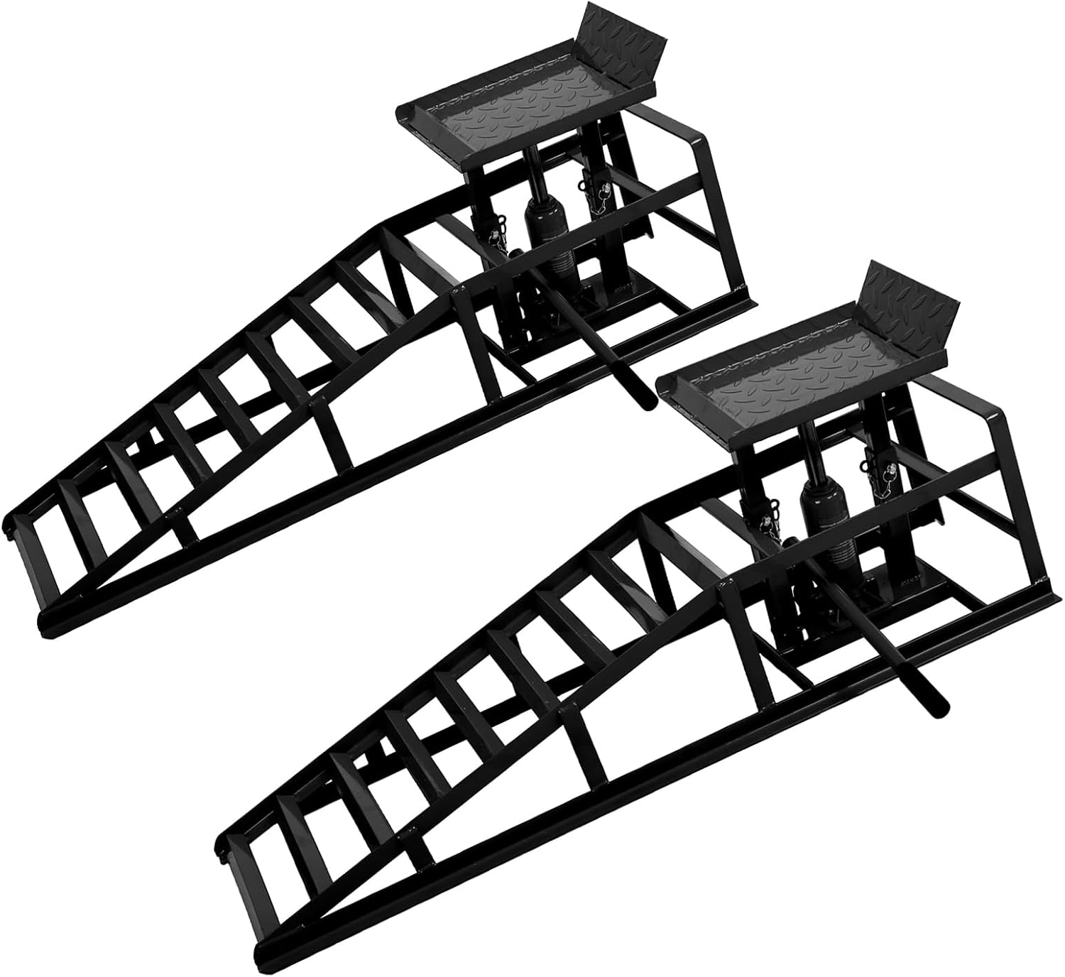 PULLAFUN 2 Pack Hydraulic Car Ramps 6T 12000lbs,Low Profile Truck Lift Service Ramps for Oil Changes,Truck Trailer Garage,for Home Garage,Vehicle Auto Garage Repair, Black, WJY-202404230102 PULLAFUN 2 Pack Hydraulic Car Ramps 6T 12000lbs,Low Profile Truck Lift Service Ramps for Oil Changes,Truck Trailer Garage,for Home Garage,Vehicle Auto Garage Repair, Black, WJY-202404230102