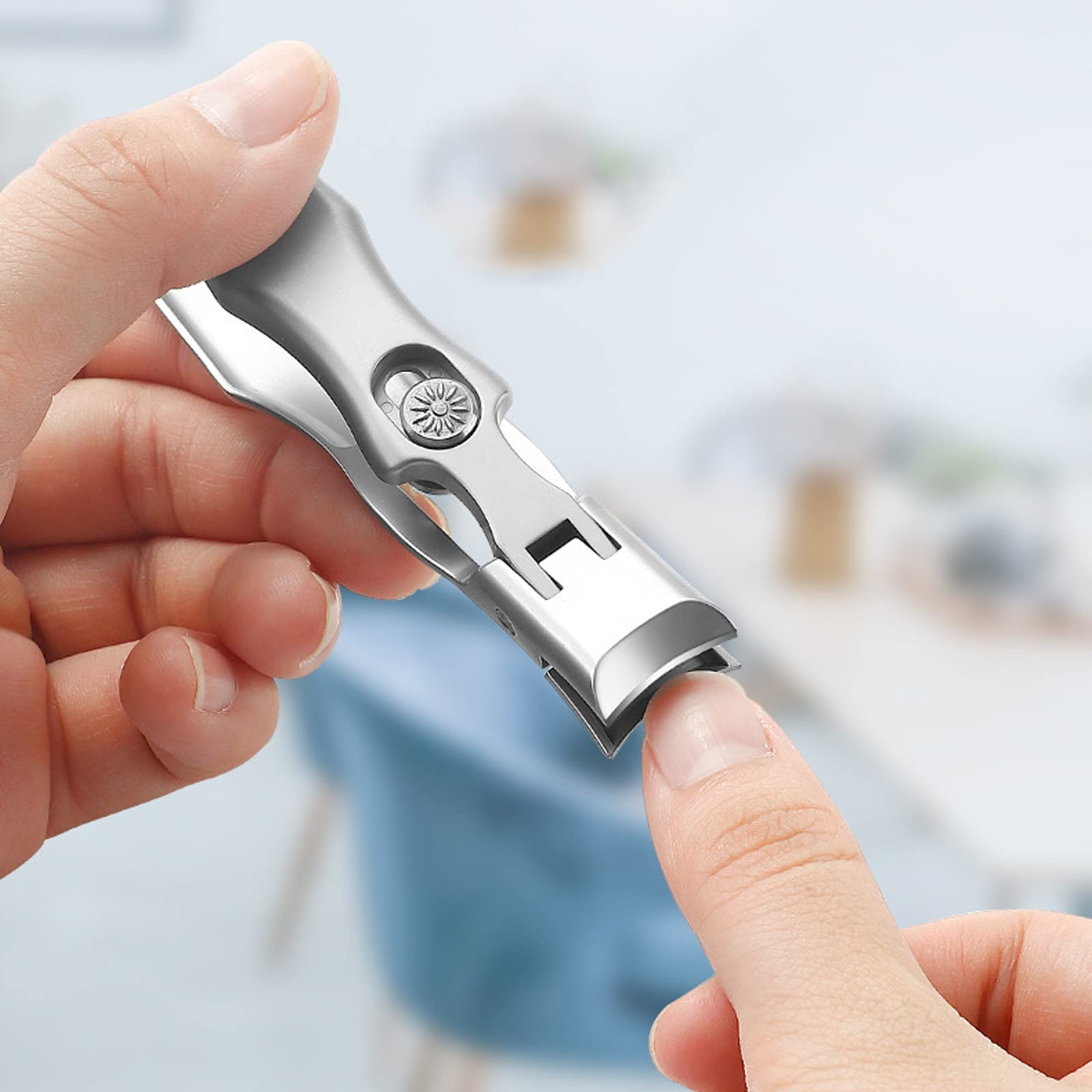 XIANGFAZJD Cortauñas Clippers de uñas de Acero Inoxidable, cortanchas de uñas de Boca Grande a Prueba de Salpicaduras, Cortes de uñas Grandes Grandes para Cortar Las uñas Tales Gruesas