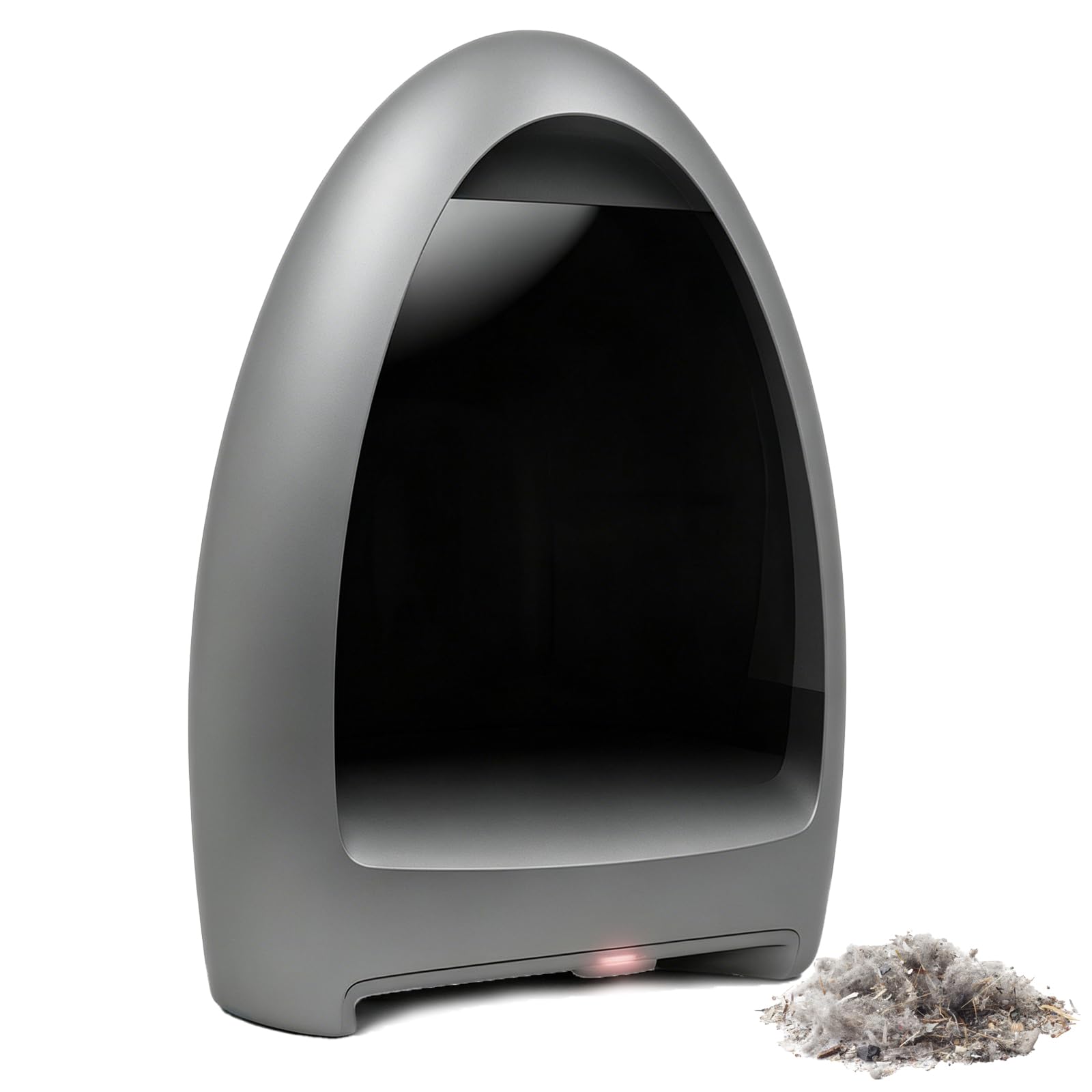FHRKA Touchless Vacuum Automatic Dustpan, 1000W Corded Canister Vacuum, Barbershop Electric Trash Can for Sweeping Salon (Grey)
