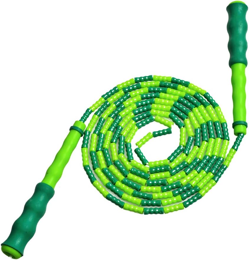 Jump Rope Beaded Jump Rope, Skipping Rope Adjustable for Adult Kids, Tangle-Free Speed Rope for Double Dutch Boxing Workout Exercise Fitness Weight Loss