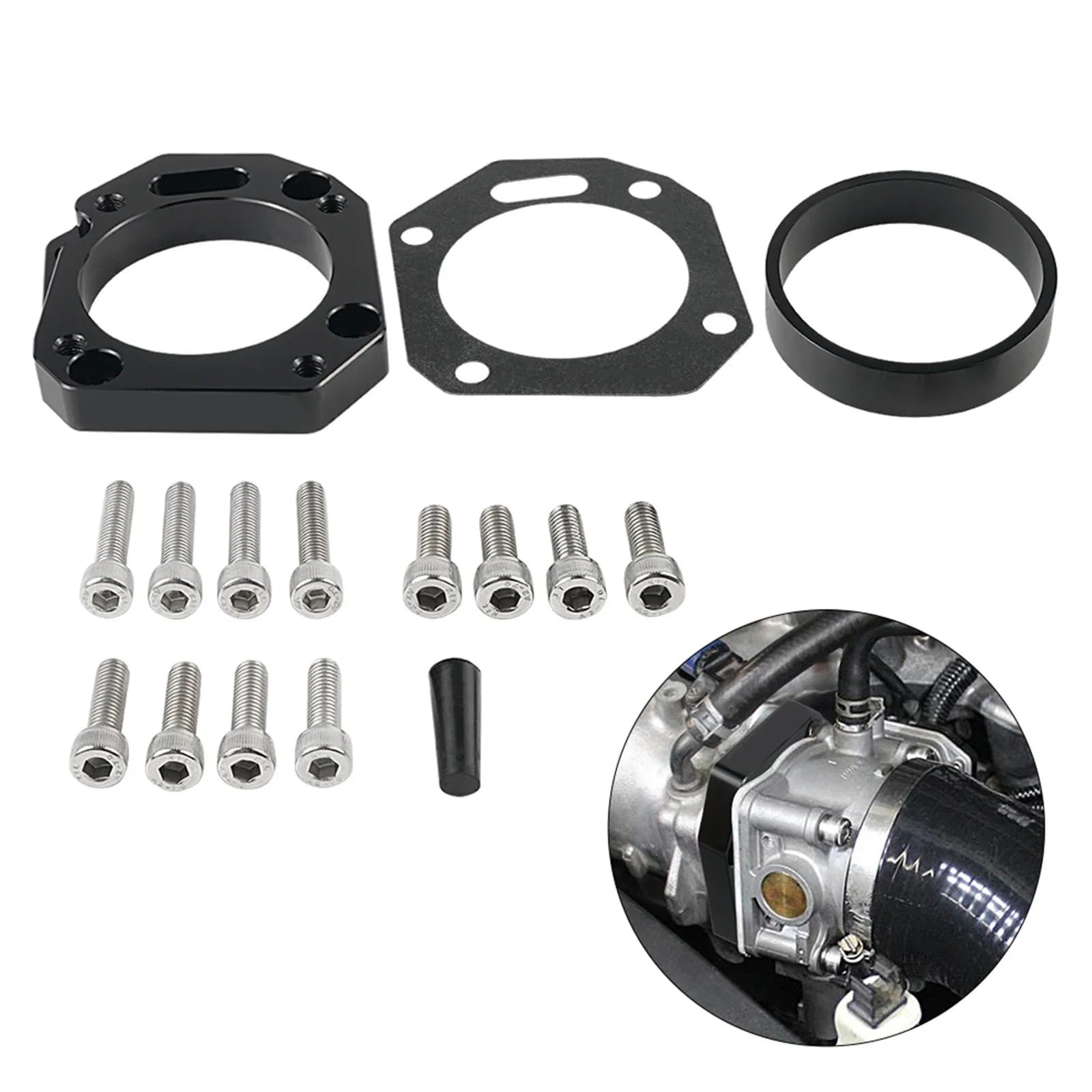 Conjunto del Cuerpo del Acelerador Adaptador del Kit del Cuerpo del Acelerador para El Motor para K20 K24 K20Z1 K20A1 K20A2 K24A K20A3 Conjunto de Cuerpo del Acelerador
