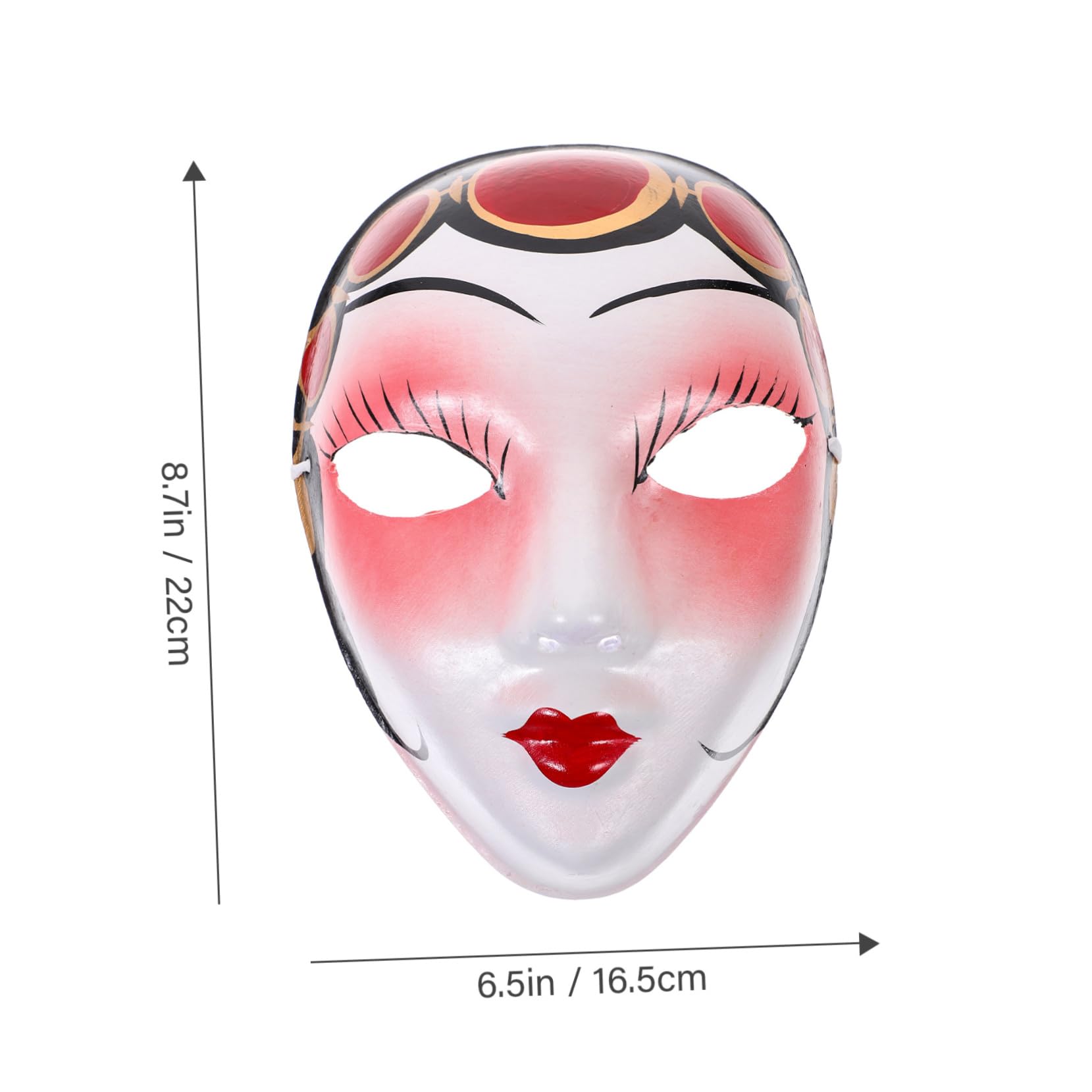 ERINGOGO Chinese Opera Mask Wall Decoration Decorative Face Mask for Home Decor Gathering Accessory Portable Cosplay Mask Flower Style