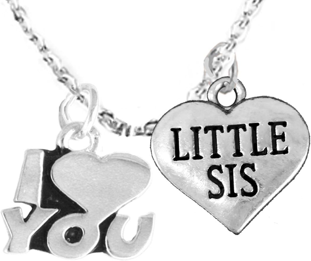 Cardinali Jewelry Little Sis I Love You Wheat Chain Bracelet, Hypoallergenic, Safe-Nickel, Lead, Cadmium Free