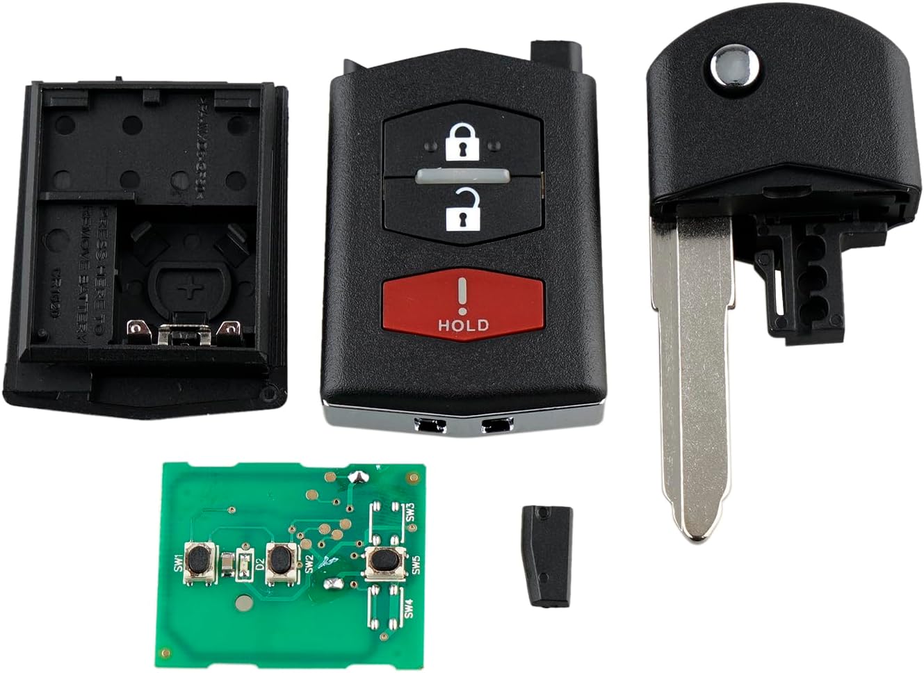 マツダ 5 2 3 CX-7 CX-9 2012 2013 2014 2015 キーフォブ BGBX1T478SKE125-01 3