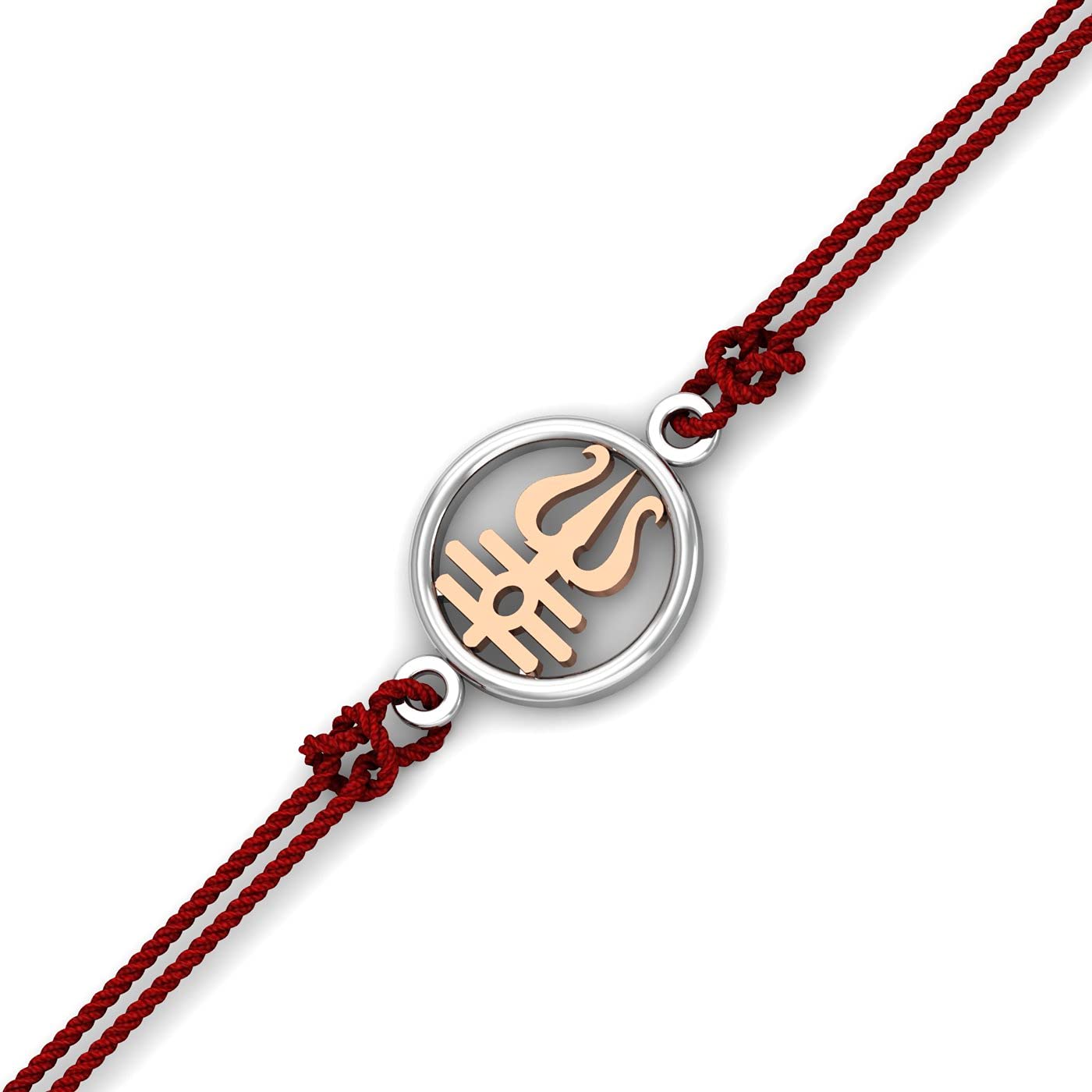 KuberBox Mens Trishul 925 Sterling Silver Rakhi Bracelet for Raksha Bandhan For Brother (B099N1BB97) Amazon Price History, Amazon Price Tracker