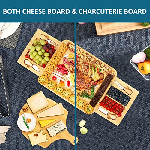 Innhom Charcuterie Boards Innhom Cheese Board 16 × 13 Inches Large Charcuterie Board Set Bamboo Cheese Board And Knife Set thumb #3