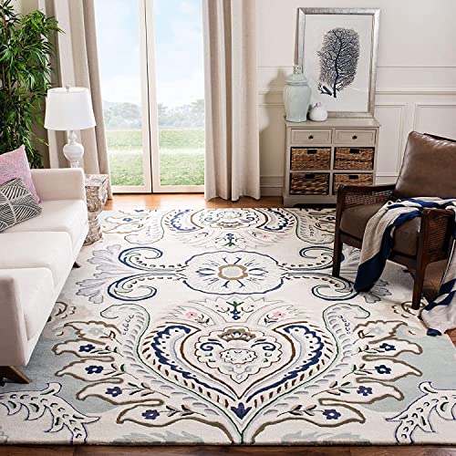 Image of Carpet Mahal Handmade Handwoven Tufted Made of 100% Soft Blended Wool Export Quality Carpets with 1 Inch Thickness (6x8 Feet) Color Multi
