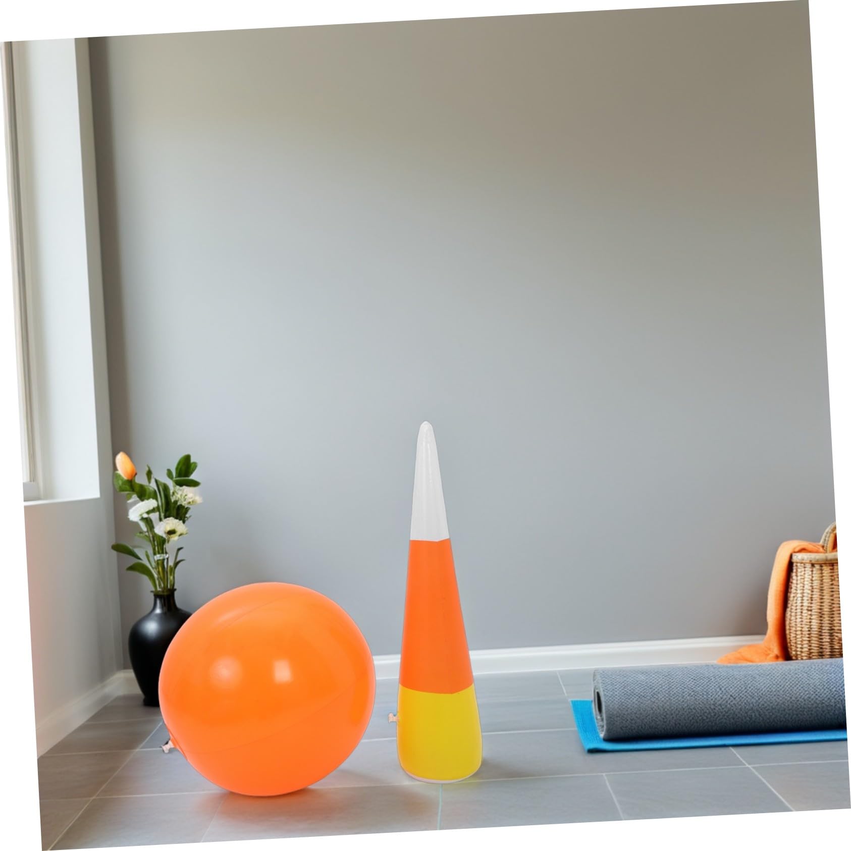 Juego de Bolos Inflable para Niños, Interior y Exterior, Plástico