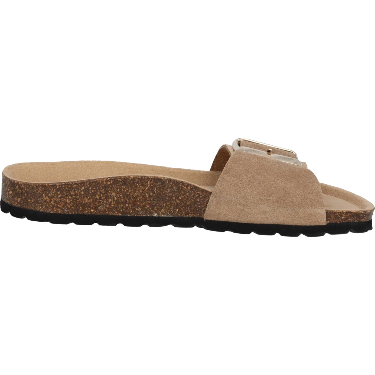 Palado Pantoletten Damen Malta EGS Mono Velours - modische Sandalen Made in Spain - elegante Hausschuhe mit Kork-Fußbett - bequeme Sommerschuhe