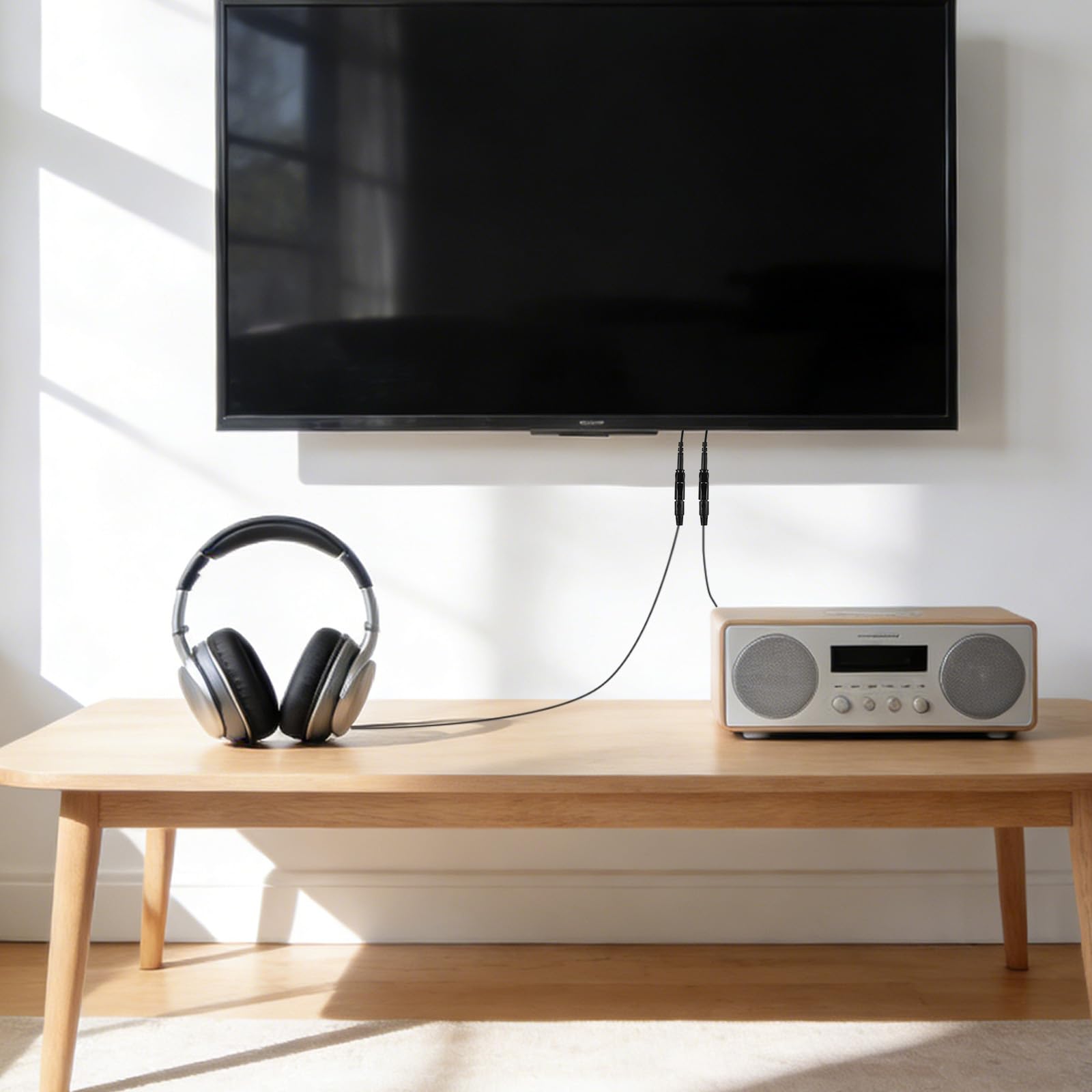 Cyfrowy Optyczny Rozdzielacz Audio, Wysokiej Jakości Trwały Cyfrowy Optyczny Rozdzielacz Audio 1 Wejście 2 Wyjścia Odpowiedni do Odtwarzaczy Dvd Konsoli Soundbarów Kina Domowego