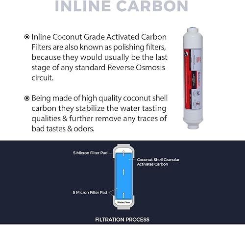 Miniatura 5 de LiquaGen Paquete de filtros para 5 etapas de repuesto para sistema de ósmosis inversa  Kit purificador de agua potable para el hogar  Compatibilidad