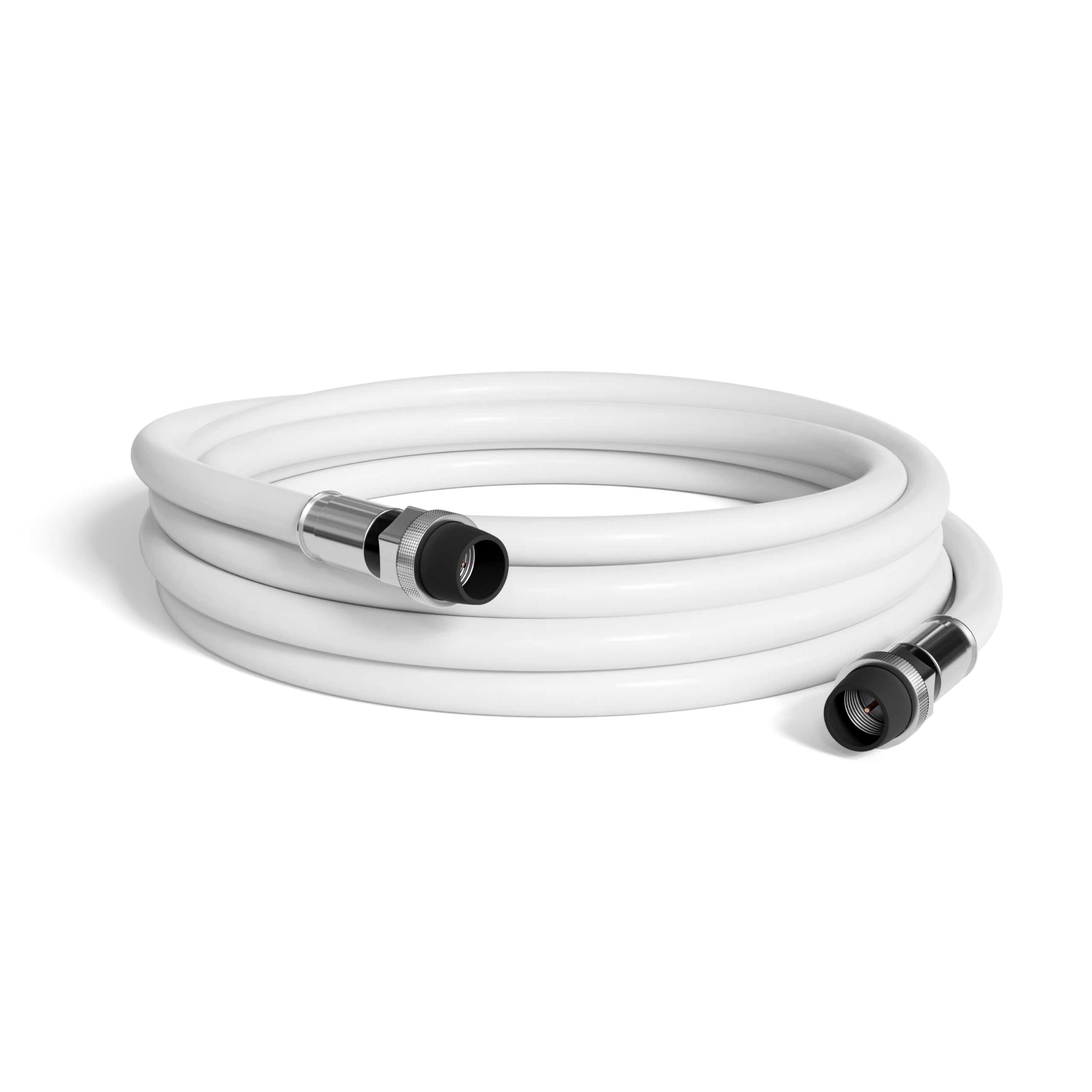 THE CIMPLE CO 10' Feet, White RG6 Coaxial Cable with Rubber booted - Weather Proof Indoor/Outdoor Rated Connectors, F81 / RF, Digital Coax for CATV,