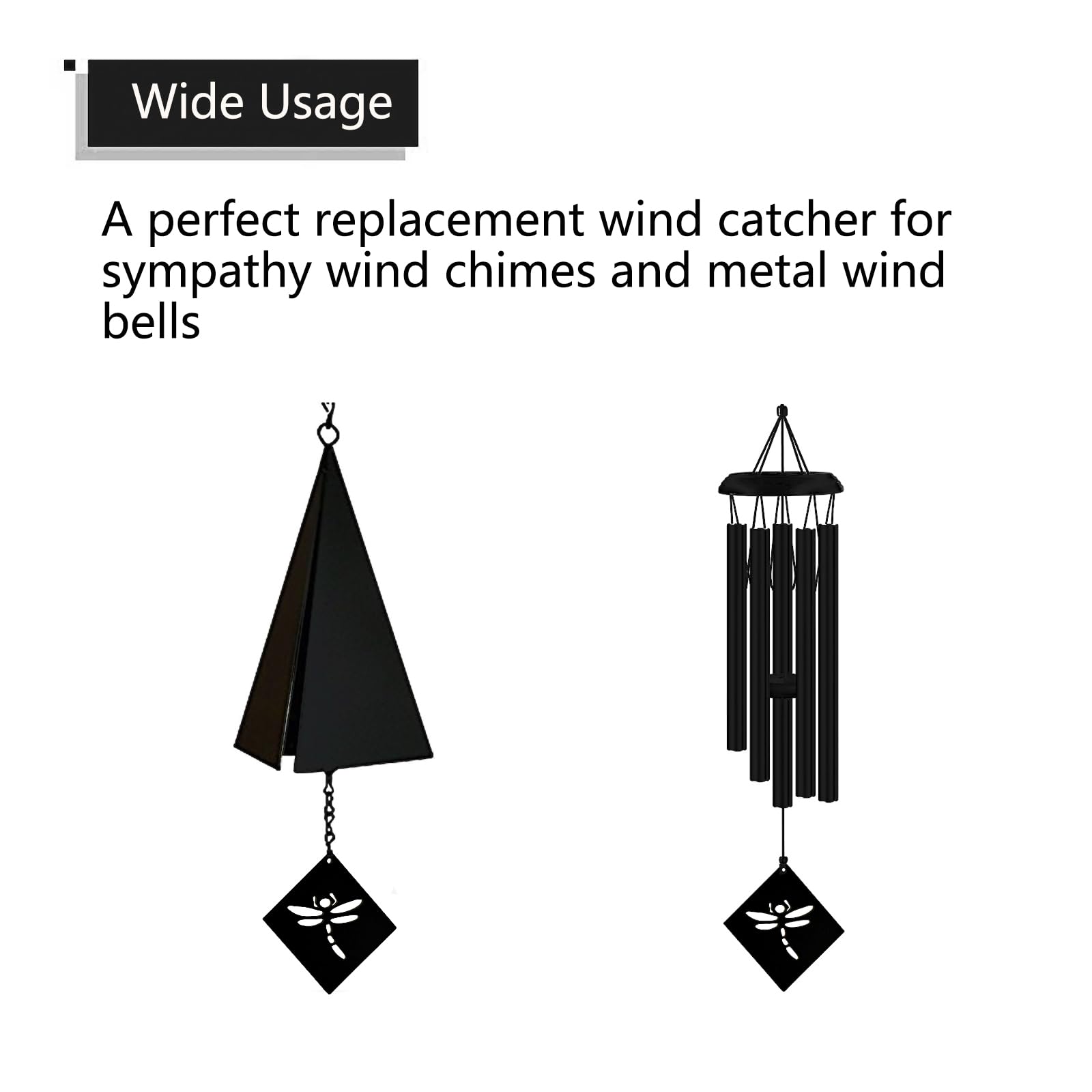 Ersatz-Windfänger Aus Metall – Rote Rose, Inkl. 4,6 M Nylonschnur, Für Windspiele & Windglocken