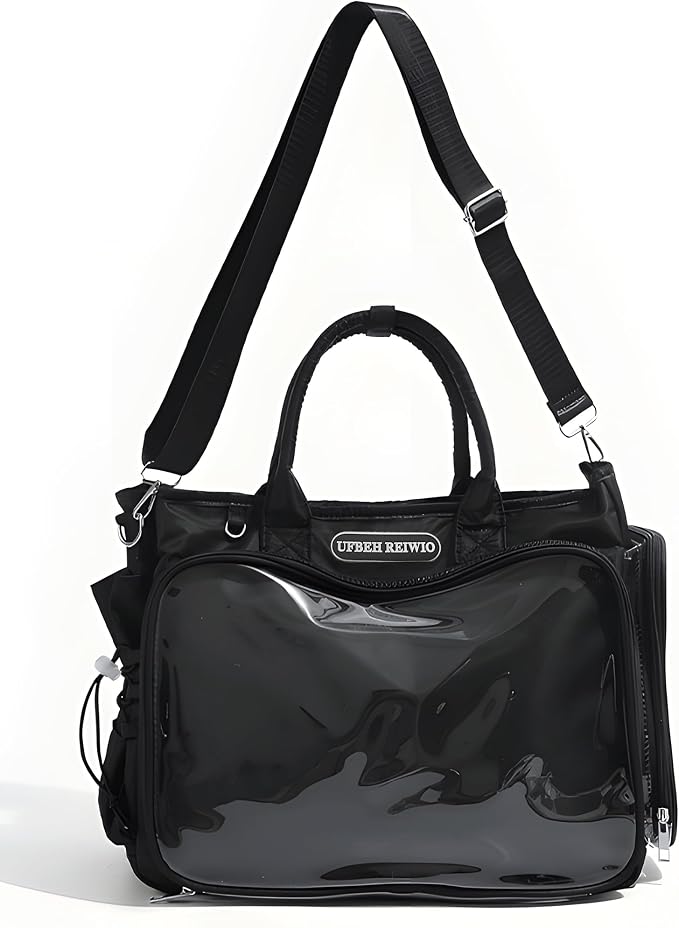 Mochila Ita Grande Tote Crossbody con Insertos Negro miniatura 7