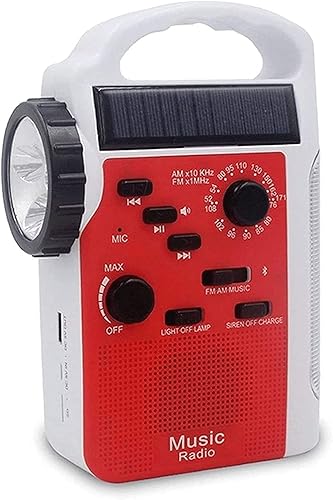 Radio meteorológica de emergencia NOAA de 2200 mAh, manivela solar, radios portátiles AMFM a pilas para el hogar, linterna, lámpara LED, alarma SOS, disponible en Yaxa Peru