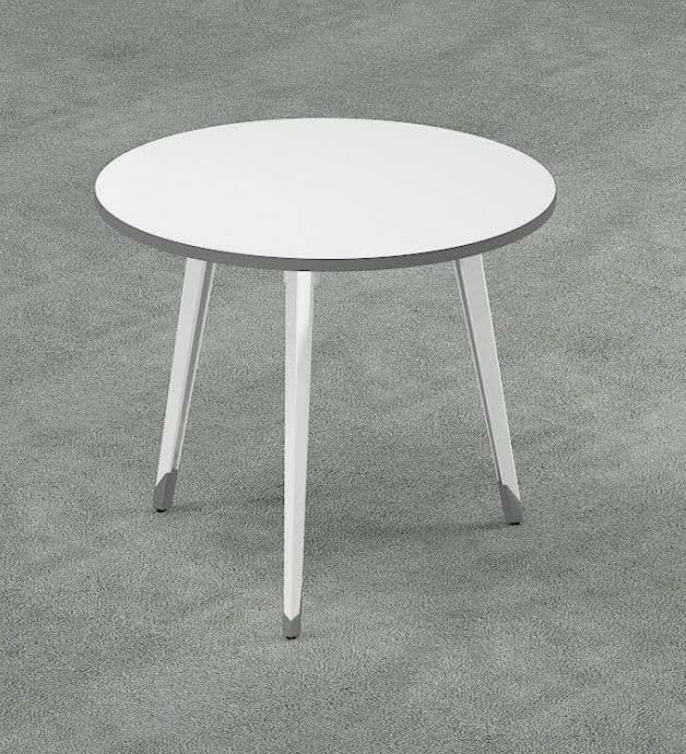 Neo FrontMDF Meeting Table Round Conference Table White Lounge Table for Home and Office TC-P9031