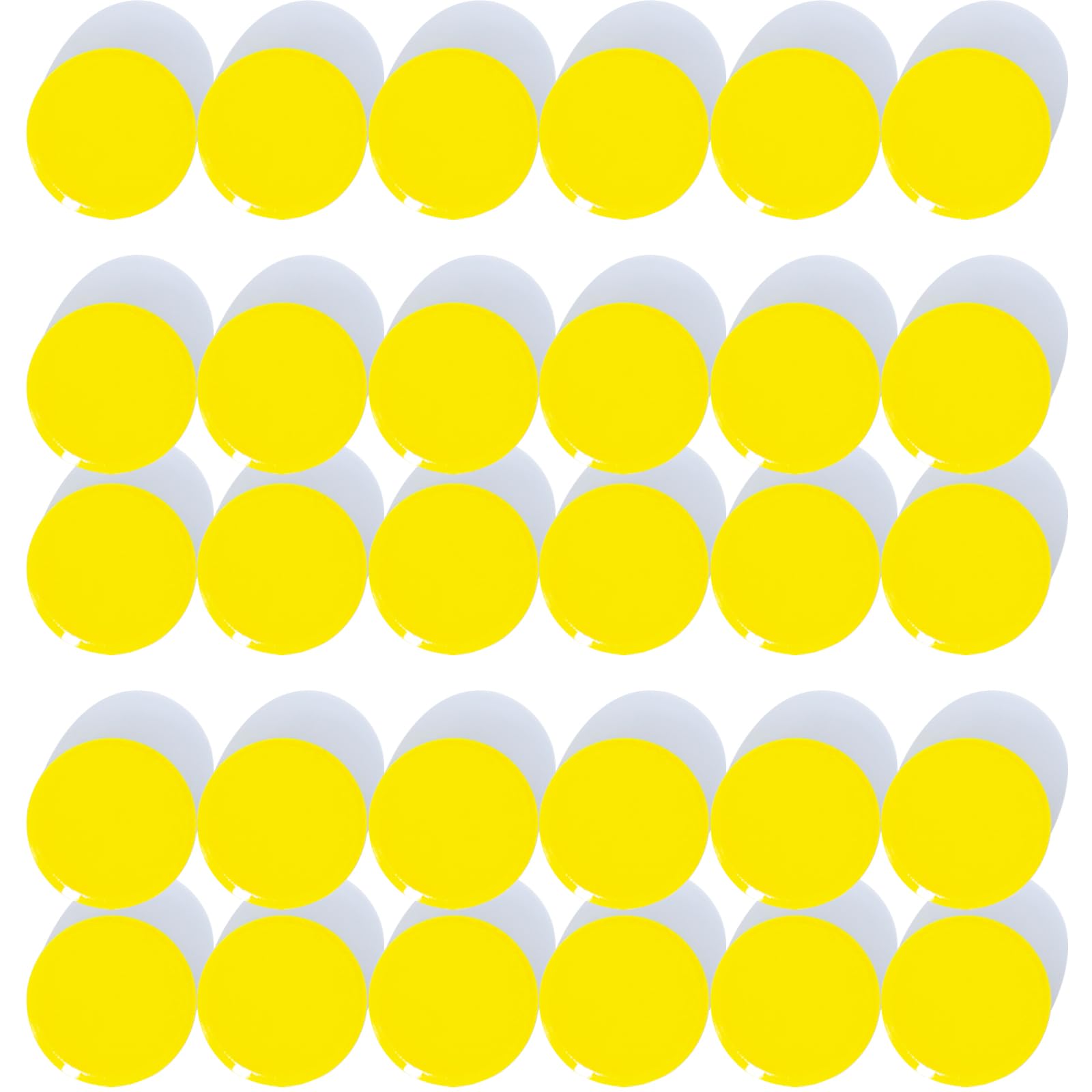 DUJEQM Fridge Magnets 30PCS Yellow, Strong Magnet Mini Round Decorative Magnets