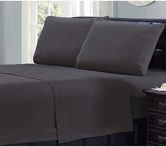 Mellanni Flannel Cotton Queen Sheet Set Brushed for Extra