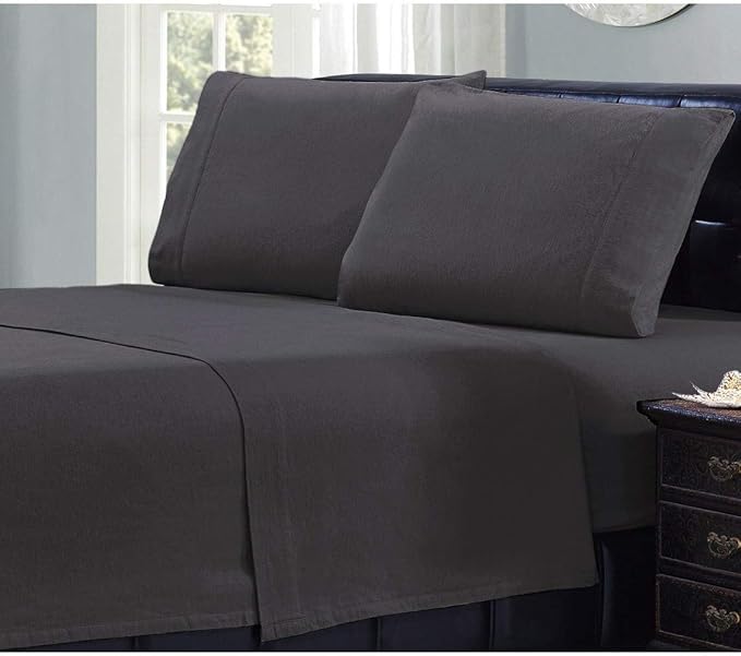 Mellanni Flannel Cotton Queen Sheet Set Brushed for Extra