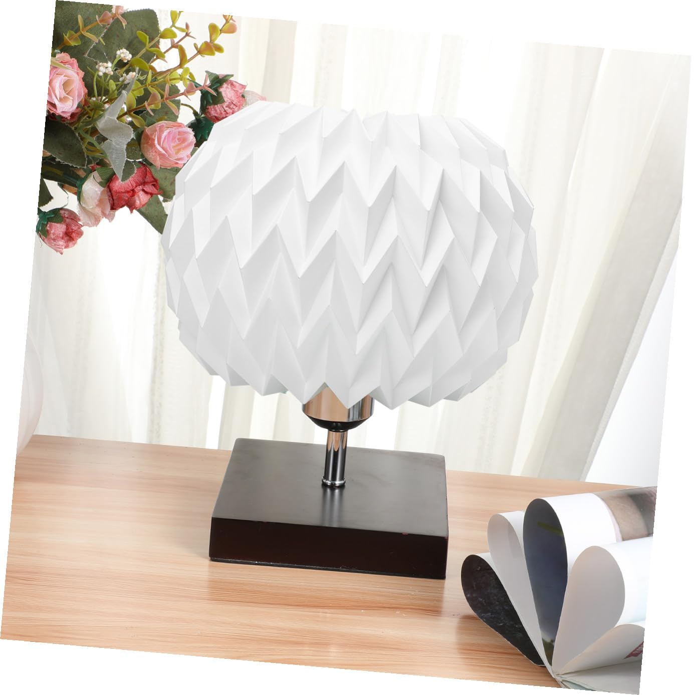 Paralume Lampadario Pieghevole Origami Bianco in Carta | Copertura Sospesa per Interni, Arredamento Casa e Inaugurazione, Stile Semplice per Soggiorno e Locale