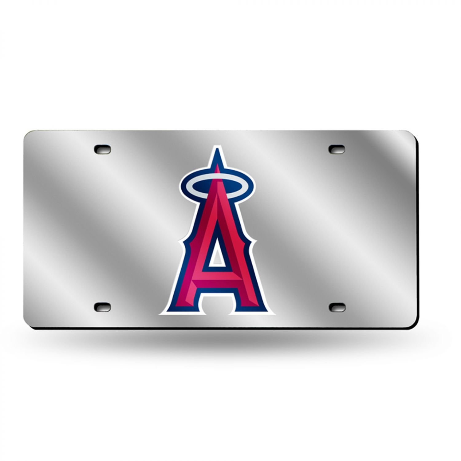 MLB Los Angeles Angels Laser-Cut Auto Tag (Silver)
