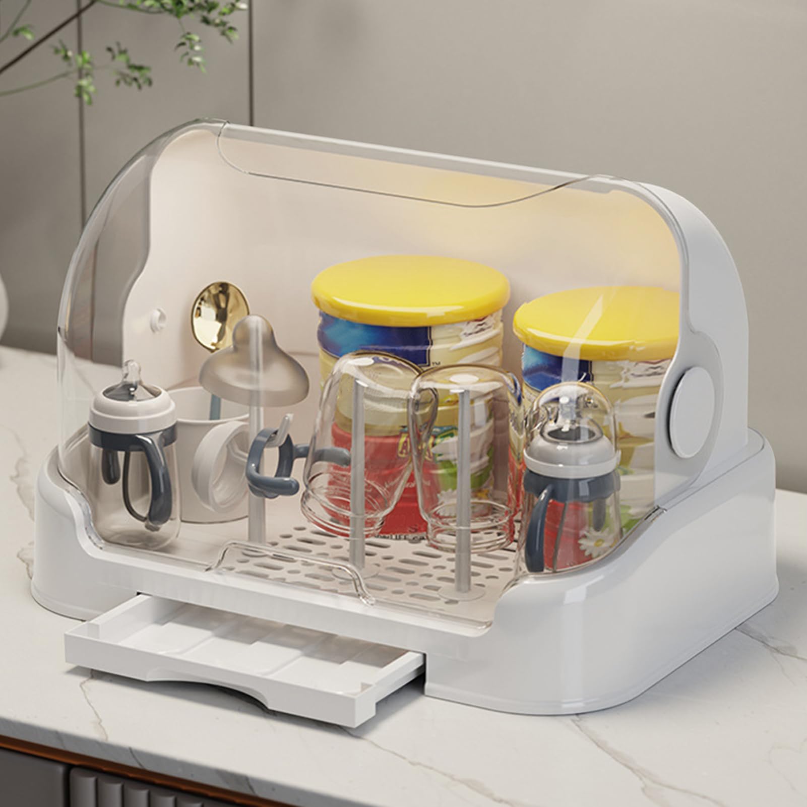 Aufbewahrungsbox für Babyflaschen, tragbare Aufbewahrungsbox für | Babyflaschen, langlebige Aufbewahrungsbox für Babyflaschen für Kleinkinder, Organizer zum Trocknen von Babyflaschen