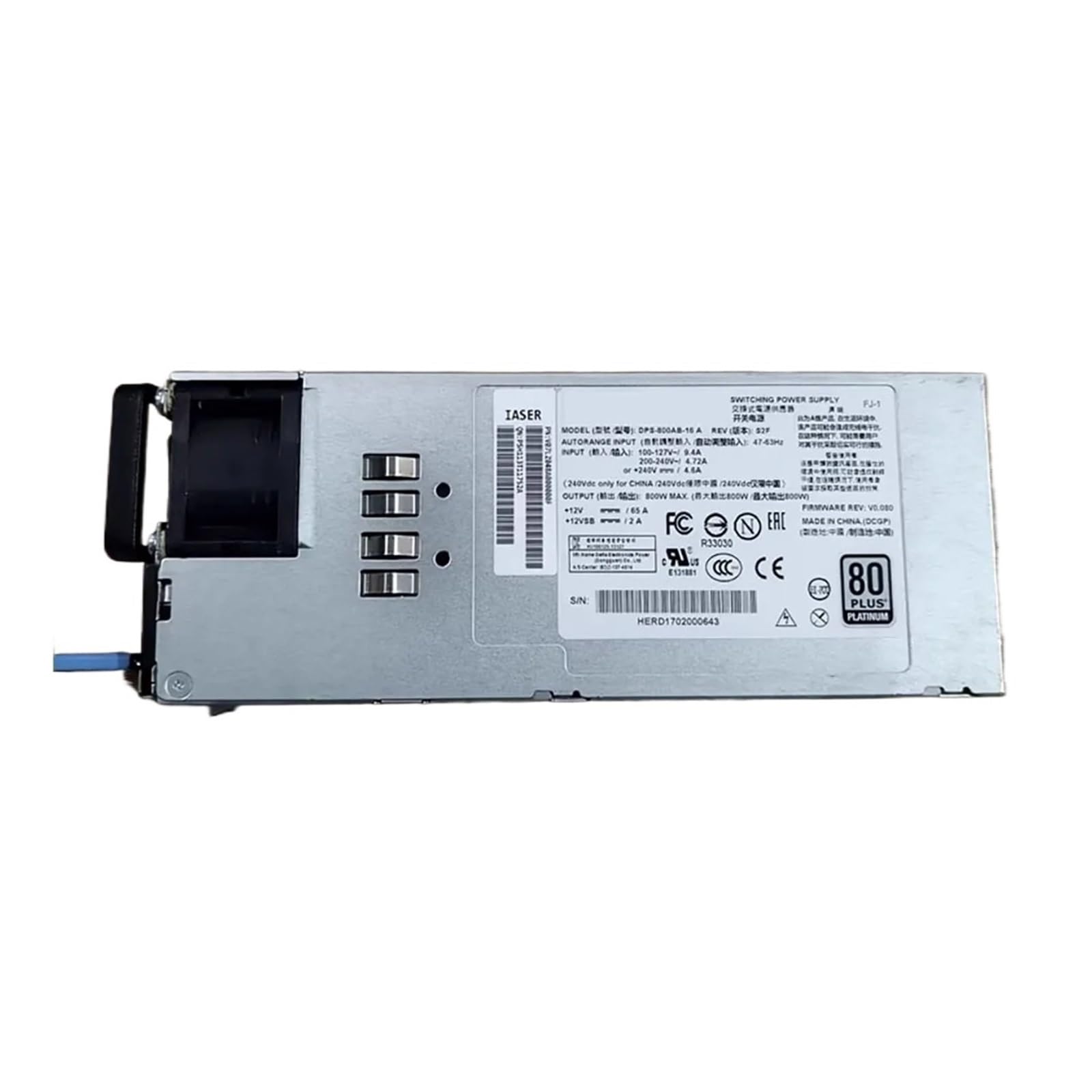 Eahwcxsd One Color Dps-800Ab-16 A Dps-800Ab-16A Power Supply 800W 5280M4 5212M4