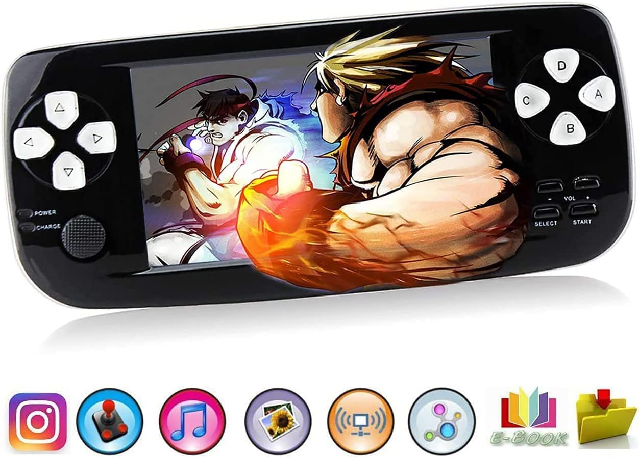 Console di Gioco Portatile, Lettore di Giochi Portatile Integrato in 3000 Giochi, Console di Gioco Portatile con Schermo da 4,3 Pollici Che Supporta L'uscita TV, Regalo di Natale per Bambini