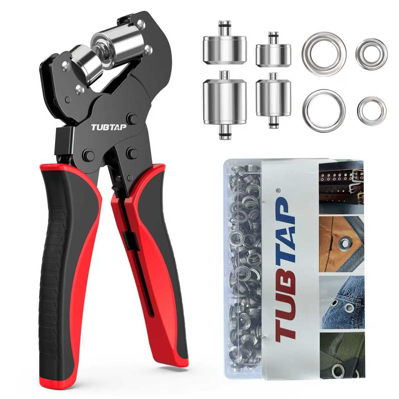 Profi Ösenzange Set Ösenzange-WerkzeugSet mit 500 Ösen (Ø 10mm) Ösenzange für Stoffe, Planen und Sonnensegeln