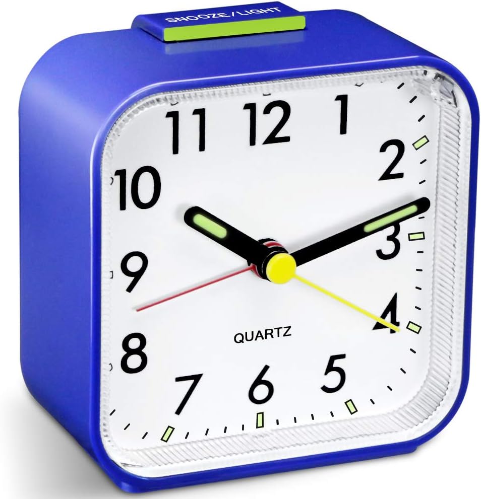 Sponsored Ad – Silent Alarm Clock Battery Powered Non Ticking Bedside Clocks Large Display Basic Bedroom Clock Snooze Night Light Function Easy to Read Operate