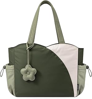 Tote Bag for Women, Puffer Work Bags with Zipper for Daily Travel College, Teacher Nurse Laptop Handbags Purses Gift
