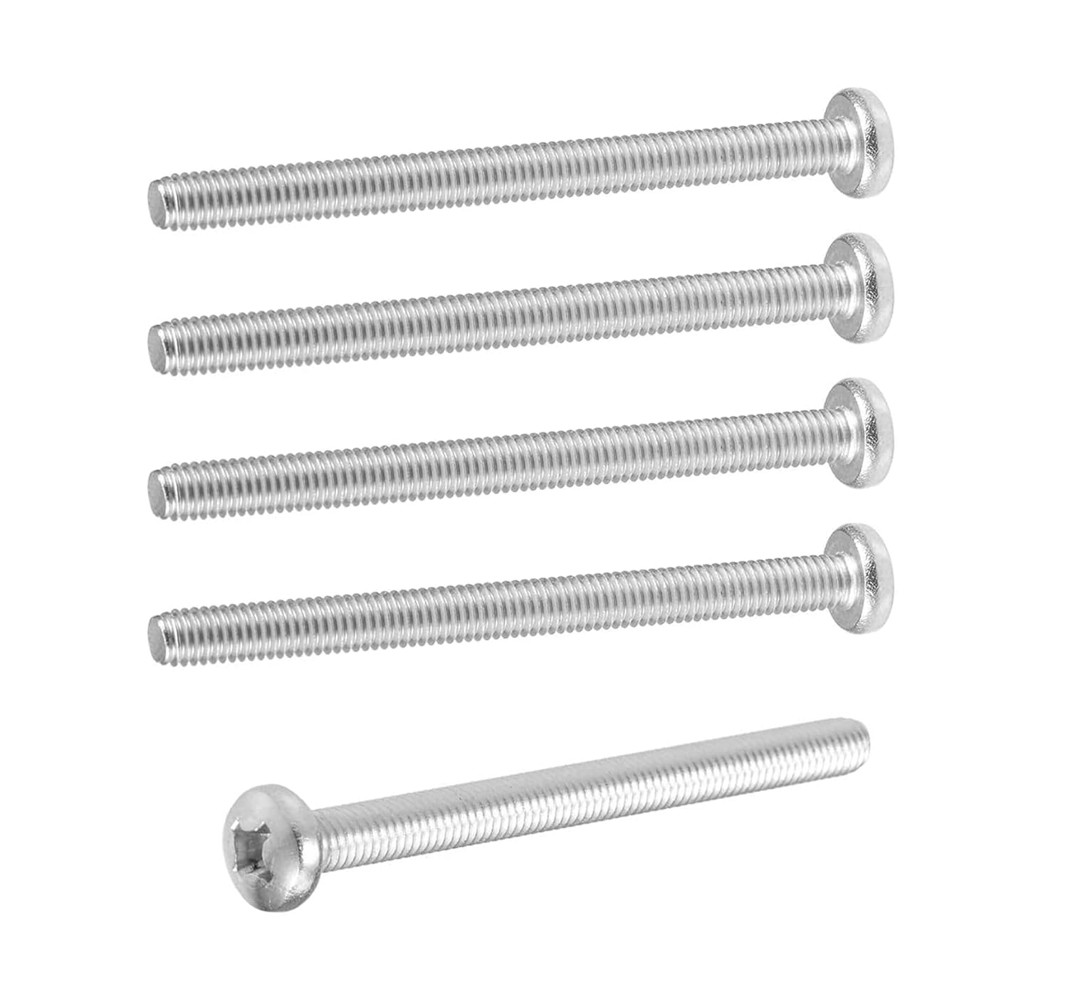 NACX M4 x 100mm Machine Screws, Pan Phillips Cross Head Screws, 304 Stainless Steel Fasteners Bolts, 15Pcs