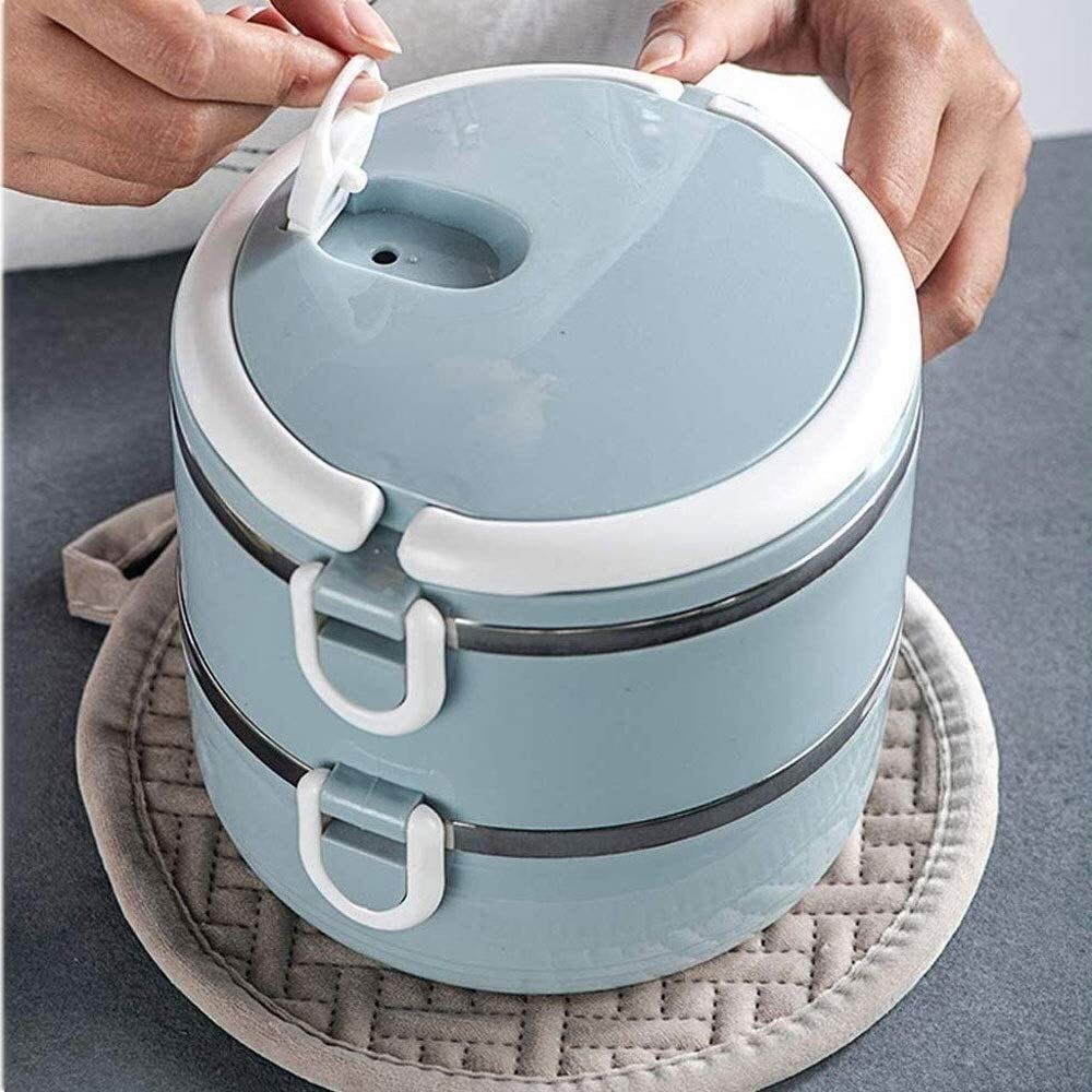 scatola per il pranzo, Bento Boxes Bento Box impilabile for adolescenti e adulti, Lunch Box portatile isolato in acciaio inossidabile a prova di perdite, Lo