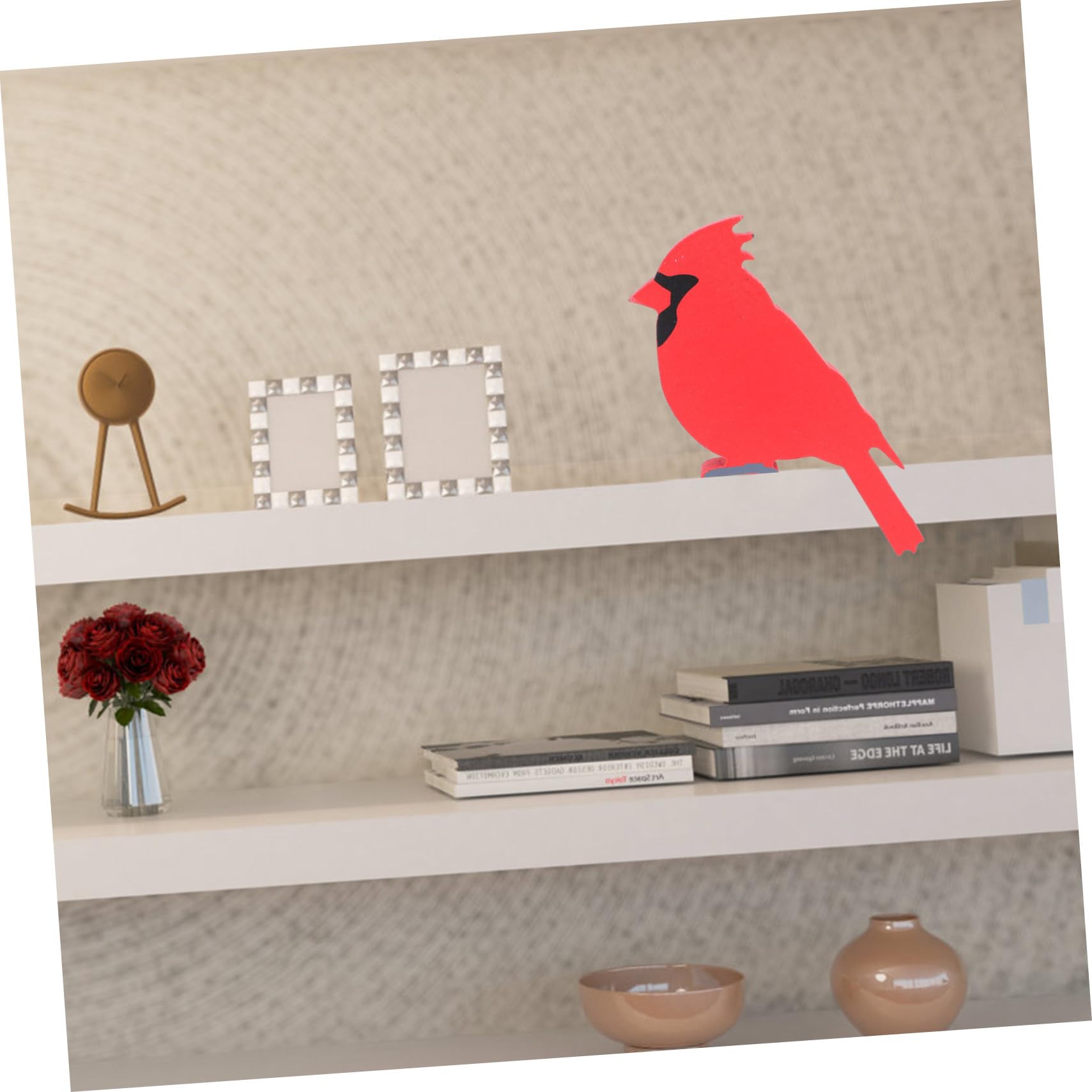 IMIKEYA Pièces Oiseau en Bois décoration de scène de noël décor d'oiseau de Noël décoration d'intérieur Decoration Sapin de Noel Décorer des Oiseaux Accessoire de Parure de Festival