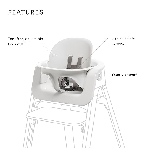 Miniatura 2 de Stokke Steps - Juego para bebé, color blanco, transforma los pasos Stokke en una cómoda silla alta, adecuado para bebés a partir de 6 meses, incluye