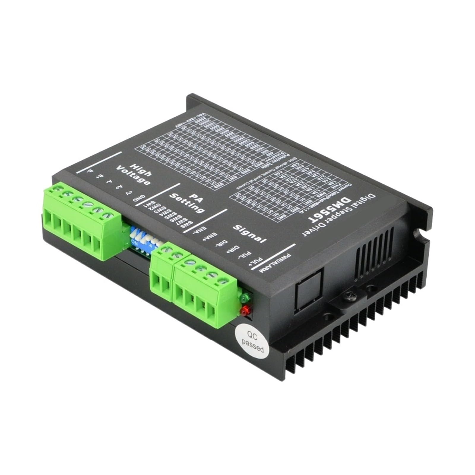 DM556T Stepper Electronic Starter Driver 20-50VDC 1.8~5.6A Digital Stepper Electronic Starter Controller for Nema 17/23/24/34 Electronic Starter