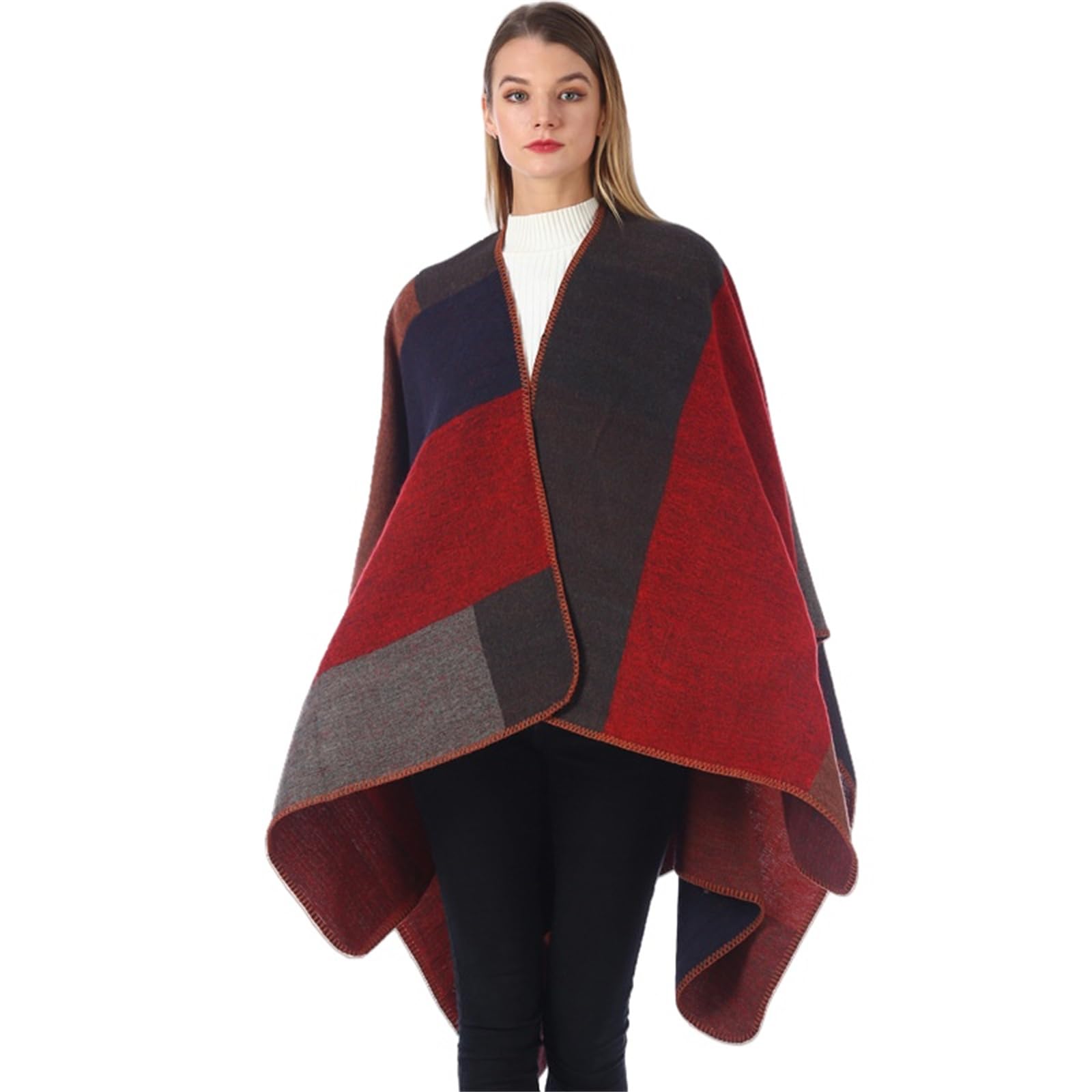 Poncho Mantella Sciamette A Maglia A Maglia A Maglia da Viaggio All'Aperto Mantellino